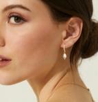 Trendy Gold Pearl Hoop Earrings for Women