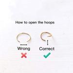 Gold Plated 925 Sterling Silver Mini Hoop Earrings Set