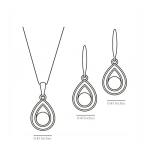 Elegant Pearl Necklace and Earrings Wedding Set