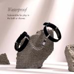 Black Silicone and Rose Gold ID Cuff Bracelet