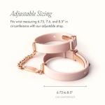 Black Silicone and Rose Gold ID Cuff Bracelet