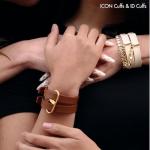 Black Silicone and Rose Gold ID Cuff Bracelet