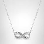 Swarovski Infinity Pendant Necklace with Clear Crystals