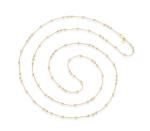 Miabella 18K Gold Plated Beaded Rosary Necklace