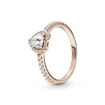PANDORA Sparkling Heart Stackable Rose Gold Ring