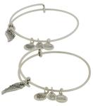 Alex and Ani Silver Wings Bangle Charm Set