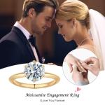Stunning 2ct Moissanite Promise Ring for Women