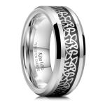 Men's 8mm Celtic Knot Tungsten Wedding Band