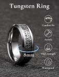 Men's 8mm Celtic Knot Tungsten Wedding Band