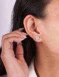Moissanite Stud Earrings in Sterling Silver