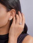 Moissanite Stud Earrings in Sterling Silver
