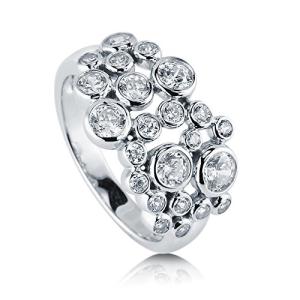 BERRICLE Sterling Silver Bubble CZ Fashion Ring