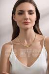 Double D Initial Gold Plated Choker Necklace