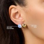 Mini Abby Sphere Hoop Earrings - 14K Gold & Silver