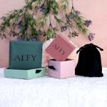 Simulated Blue Aquamarine & White Topaz Ring