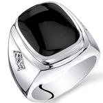 Men's Black Onyx Sterling Silver Signet Ring
