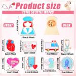 100 Pcs Nurse Enamel Pins - Heart & Stethoscope