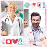 100 Pcs Nurse Enamel Pins - Heart & Stethoscope