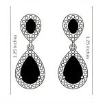 Sapphire Teardrop Earrings for Bridal or Birthstone