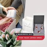 Ruby Red Birthstone Charm Bracelet in Rose Gold