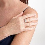 Sterling Silver Three Stone Engagement Ring for Women