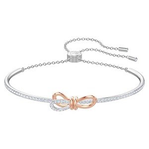 Swarovski Bow Bangle Bracelet with Rose-Gold Accents