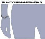 Cowboy Hat Dangle Charm Bead for Bracelets