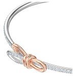 Swarovski Bow Bangle Bracelet with Rose-Gold Accents
