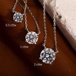 Delicate Silver Leaf Necklace with Zirconia Pendant