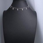 Sterling Silver Classic Cross Choker Necklace for Women