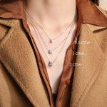 Delicate Silver Leaf Necklace with Zirconia Pendant