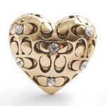 COACH Women's Quilted Heart Stud Earrings