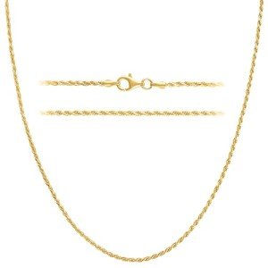 18K Gold Over Sterling Silver Braided Necklace 20