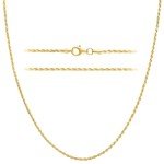 18K Gold Over Sterling Silver Braided Necklace 20