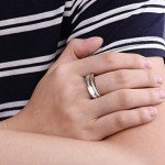 Men's 8mm Tungsten Wedding Ring with Meteorite Inlay