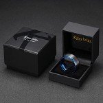 King Will 10mm Black & Blue Tungsten Wedding Band