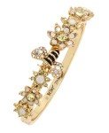 Betsey Johnson Bumble Bee Flower Bangle Bracelet