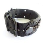 Rustic Leather Cross Bracelet for Men
