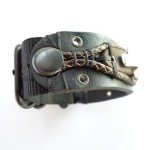 Rustic Leather Cross Bracelet for Men