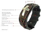 Rustic Leather Cross Bracelet for Men