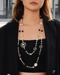8MM Simulated Shell Pearl Layered Necklace for Women