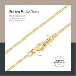 18k Gold over Sterling Silver Box Chain Necklace