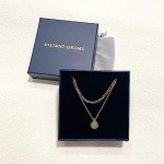 Natural Jade Hoop Earrings & Layered Necklace Set