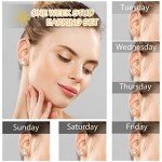 7-Pair Hypoallergenic Cubic Zirconia Stud Earrings Set