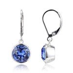 Sterling Silver Blue Sapphire Dangle Earrings