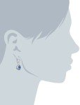 Sterling Silver Blue Sapphire Dangle Earrings