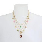 Betsey Johnson Autumn Charm Layered Necklace for Women