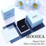 5 Stone Moissanite Promise Ring in 14K White Gold