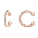 Rose Gold 18K Gold Vermeil Huggie Ear Cuff Earrings