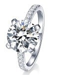 3CT Moissanite Engagement and Wedding Ring Set